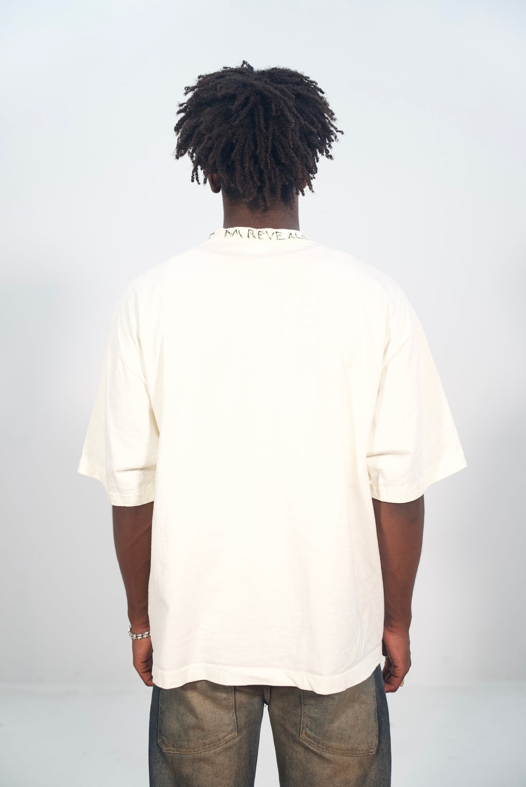 Hand-Painted ‘Love’ Portraits on Boxy Cropped Tee by Little b • Unisex • 2XL