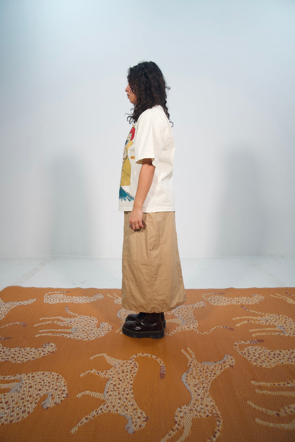 Hand-Painted ‘Love’ Boxy Cropped Tee by Little b • Unisex • L