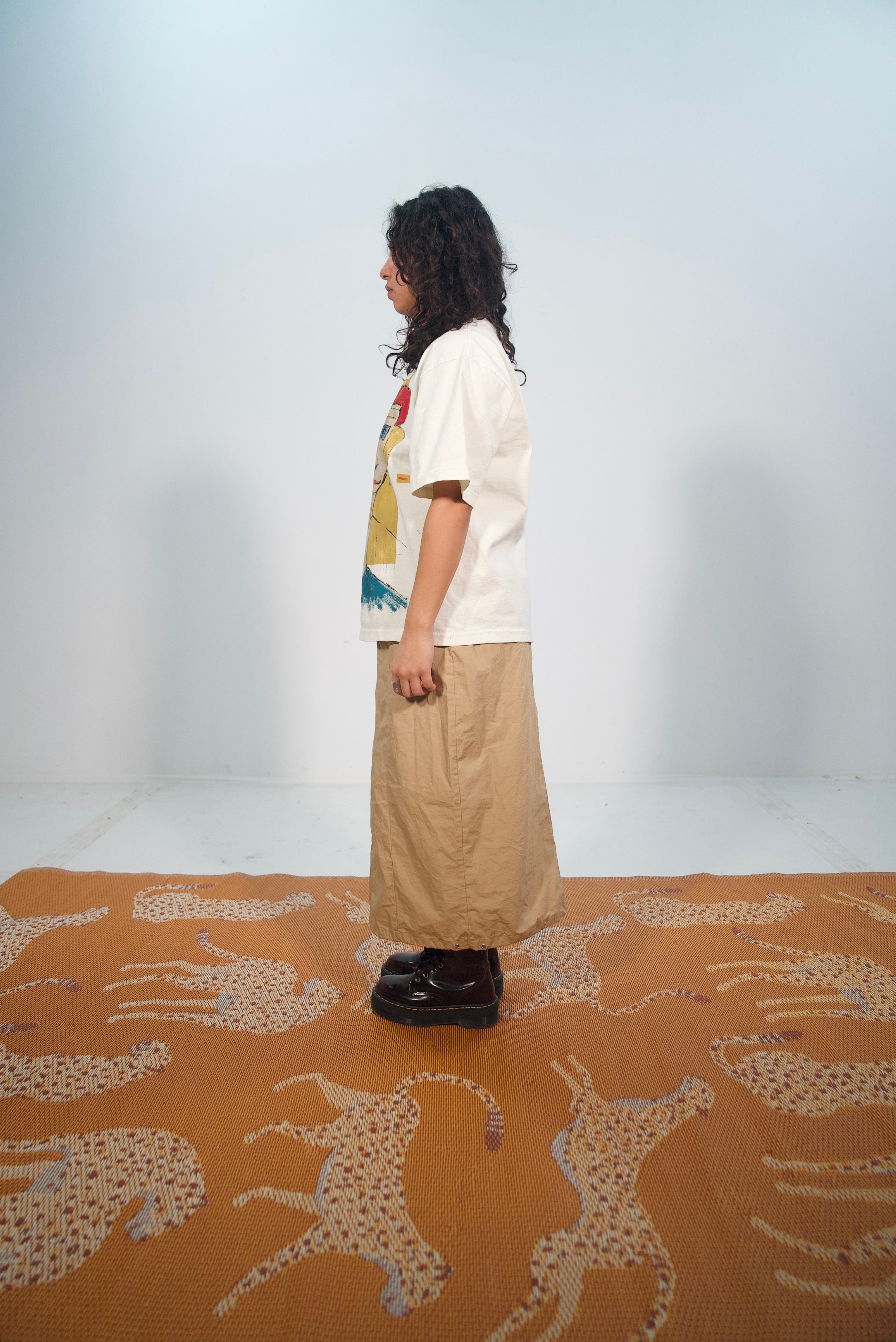 Hand-Painted ‘Love’ Boxy Cropped Tee by Little b • Unisex • L