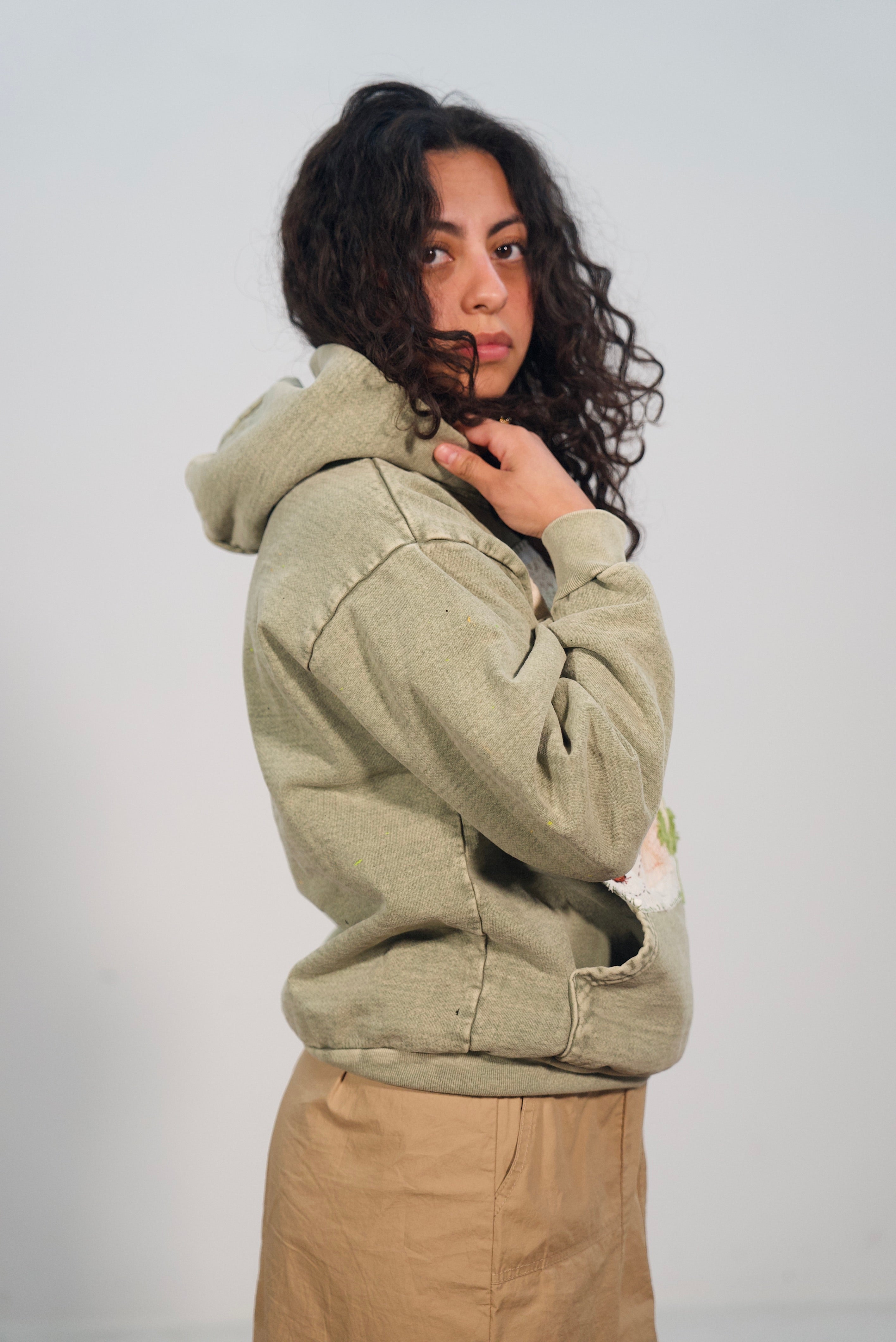 Hand-Stitched Design on Heavy-Weight Hoodie by Little b • Unisex • S