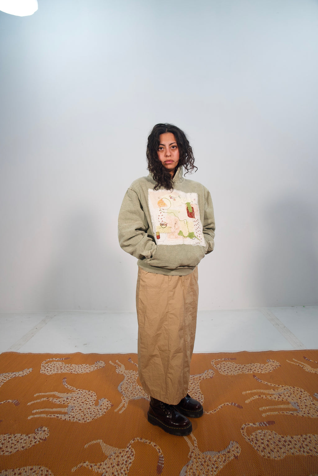 Hand-Stitched Design on Heavy-Weight Hoodie by Little b • Unisex • S