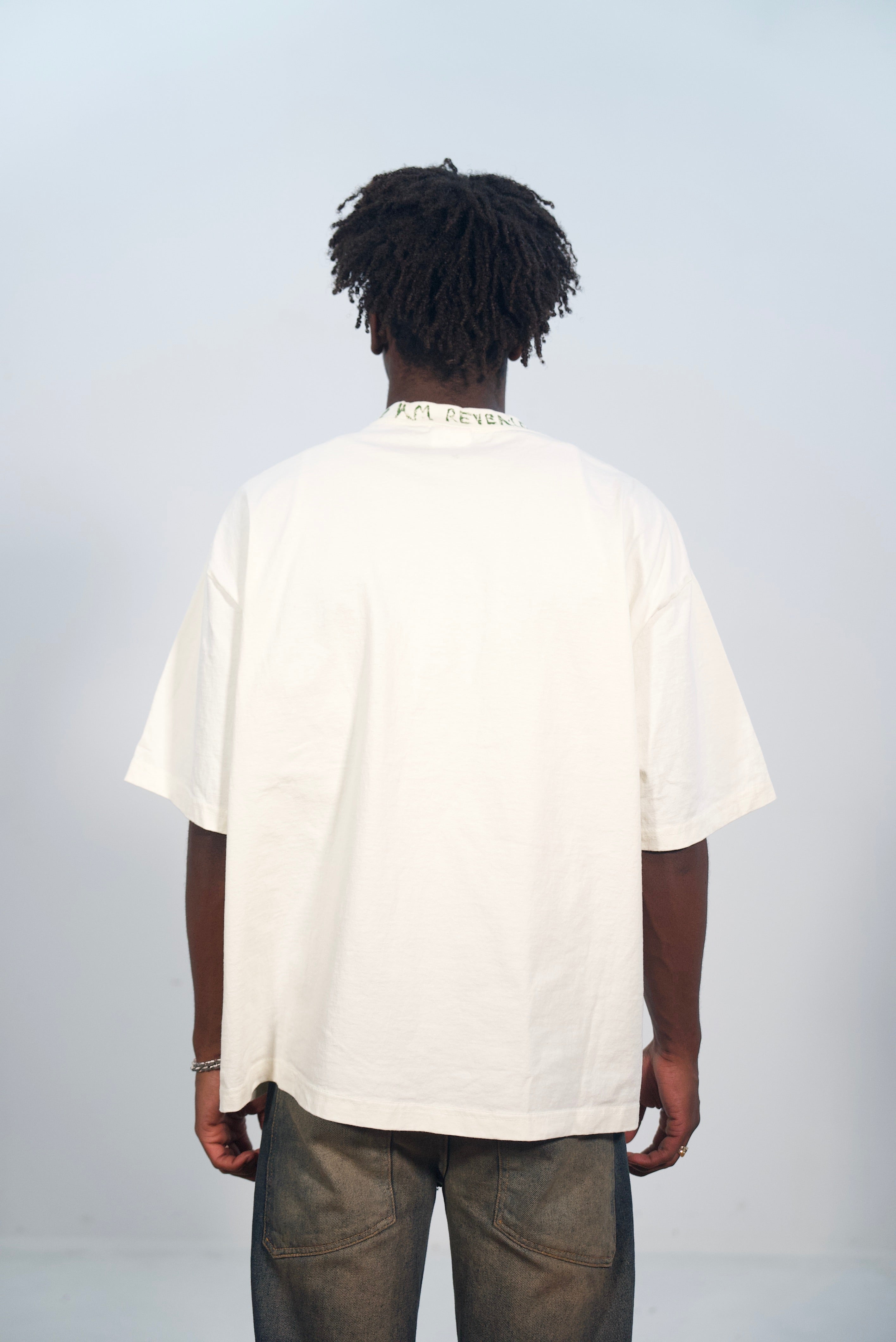 Hand-Painted Portraits on Boxy Cropped ‘So Loved’ Tee by Little b • 2XL