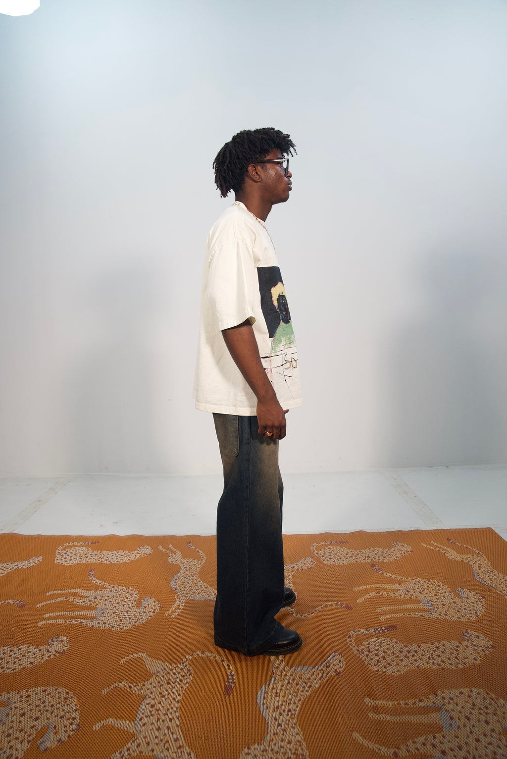 Hand-Painted Portraits on Boxy Cropped ‘So Loved’ Tee by Little b • 2XL