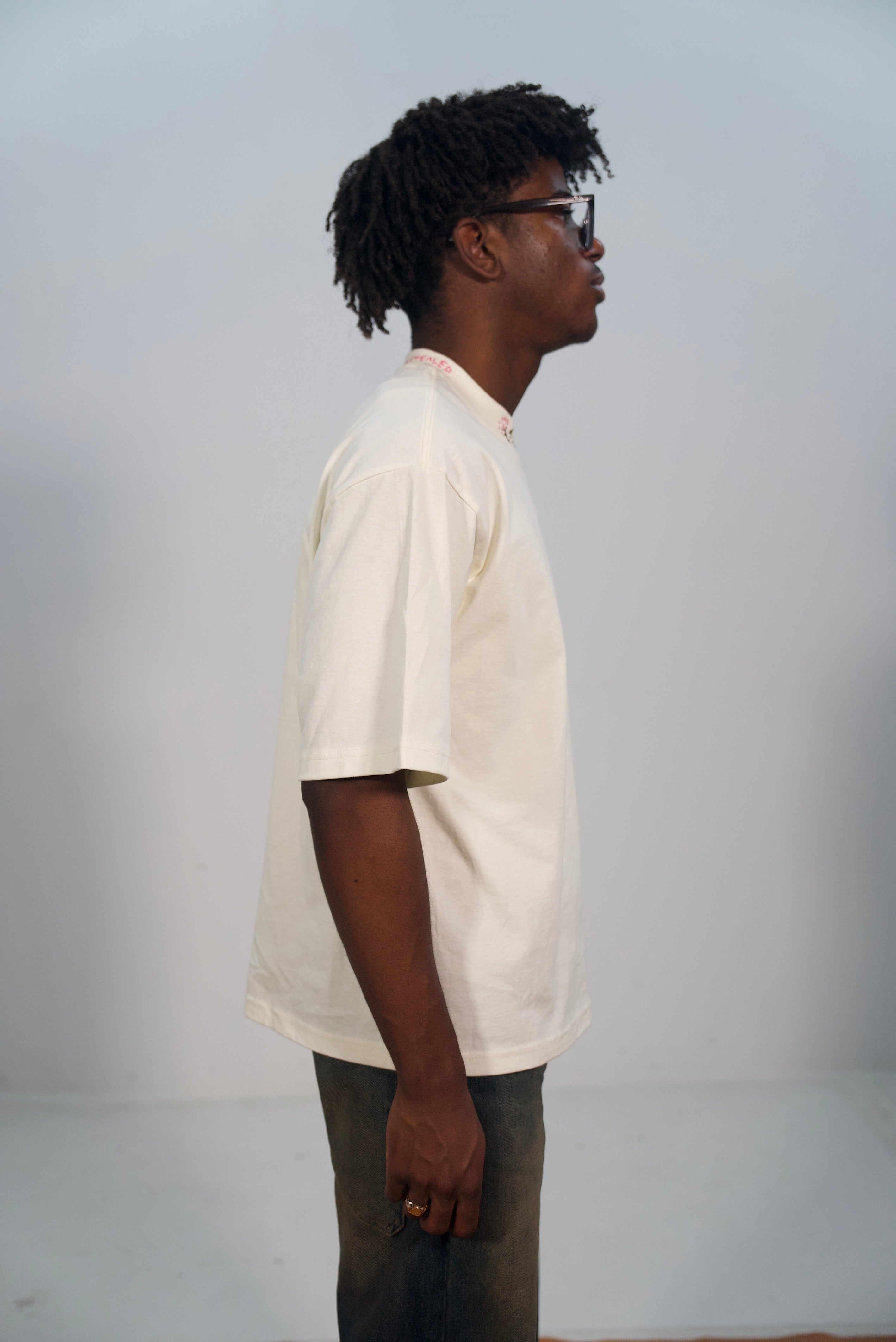 IAR Hand-Stitched Vine Design on Boxy Cropped Tee by JBM • Unisex • XL