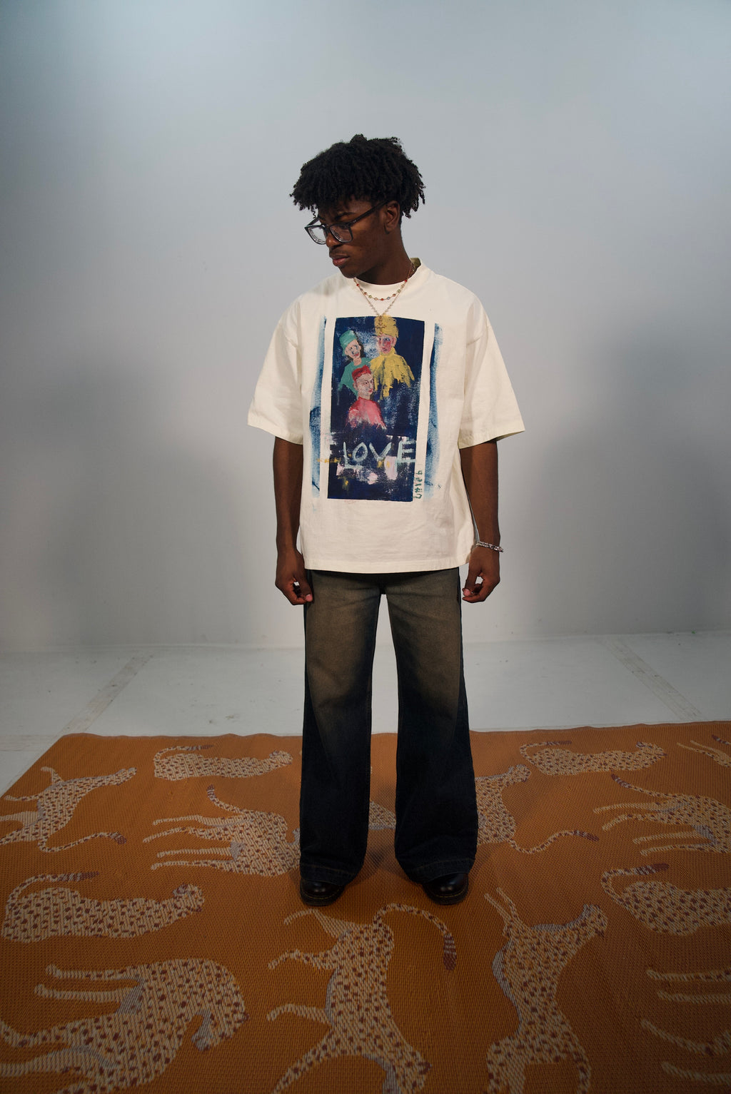 Hand-Painted ‘So Loved’ Boxy Cropped Tee by Little b • Unisex • 2XL