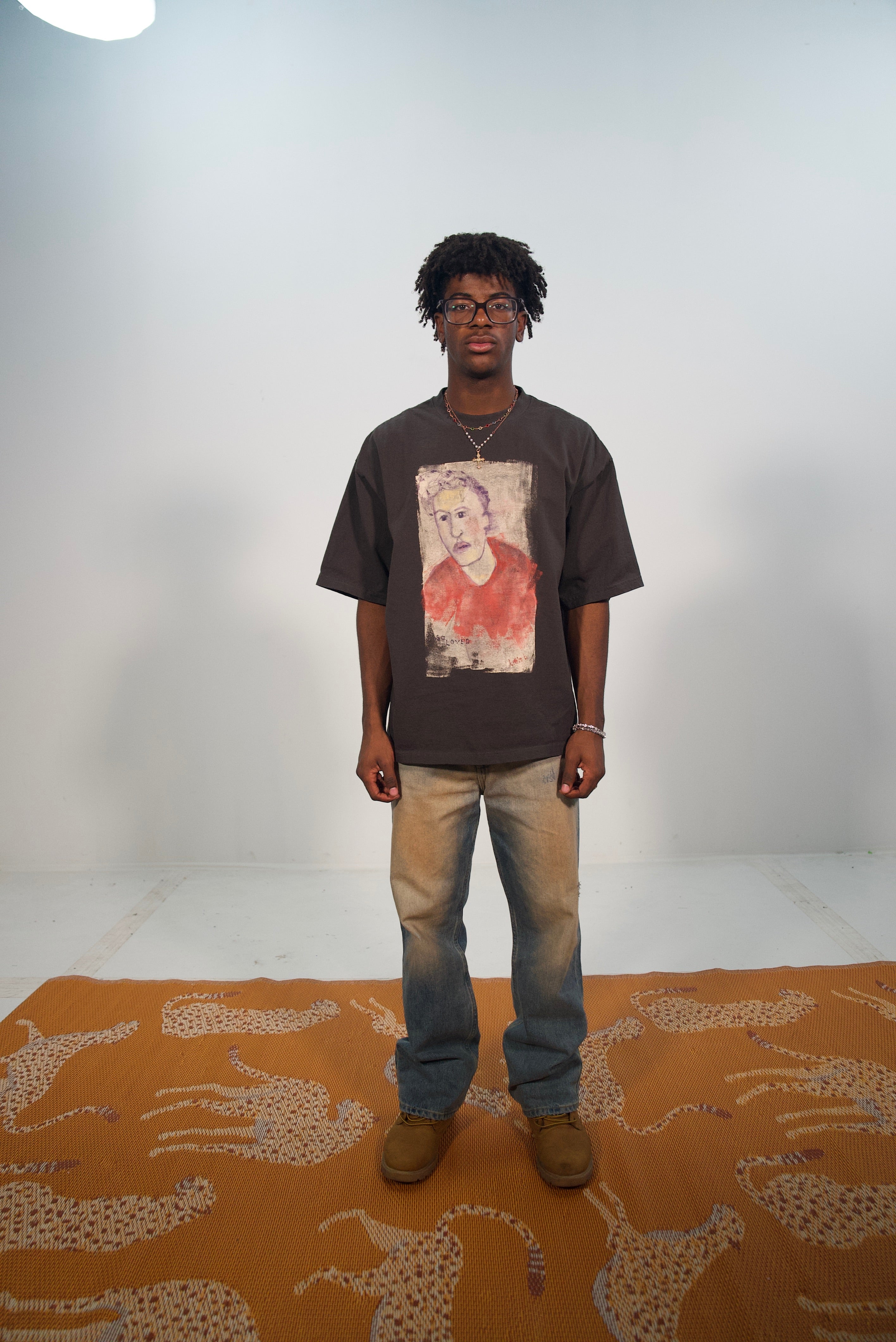 Hand-Painted ‘So Loved’ Boxy Cropped Tee by Little b • Unisex • 2XL