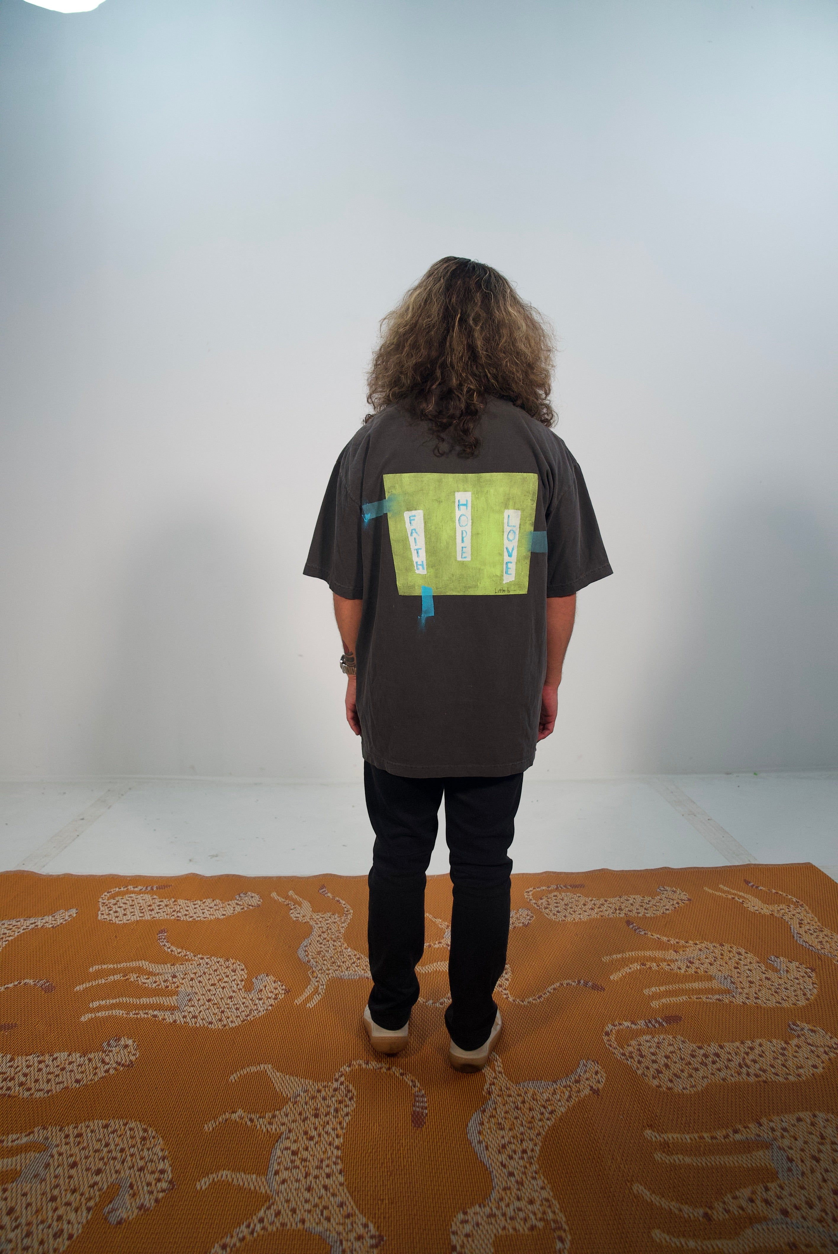 Hand-Painted and Printed Faith, Hope, and Love ‘Hope’ Tee by Little b • Unisex • XL