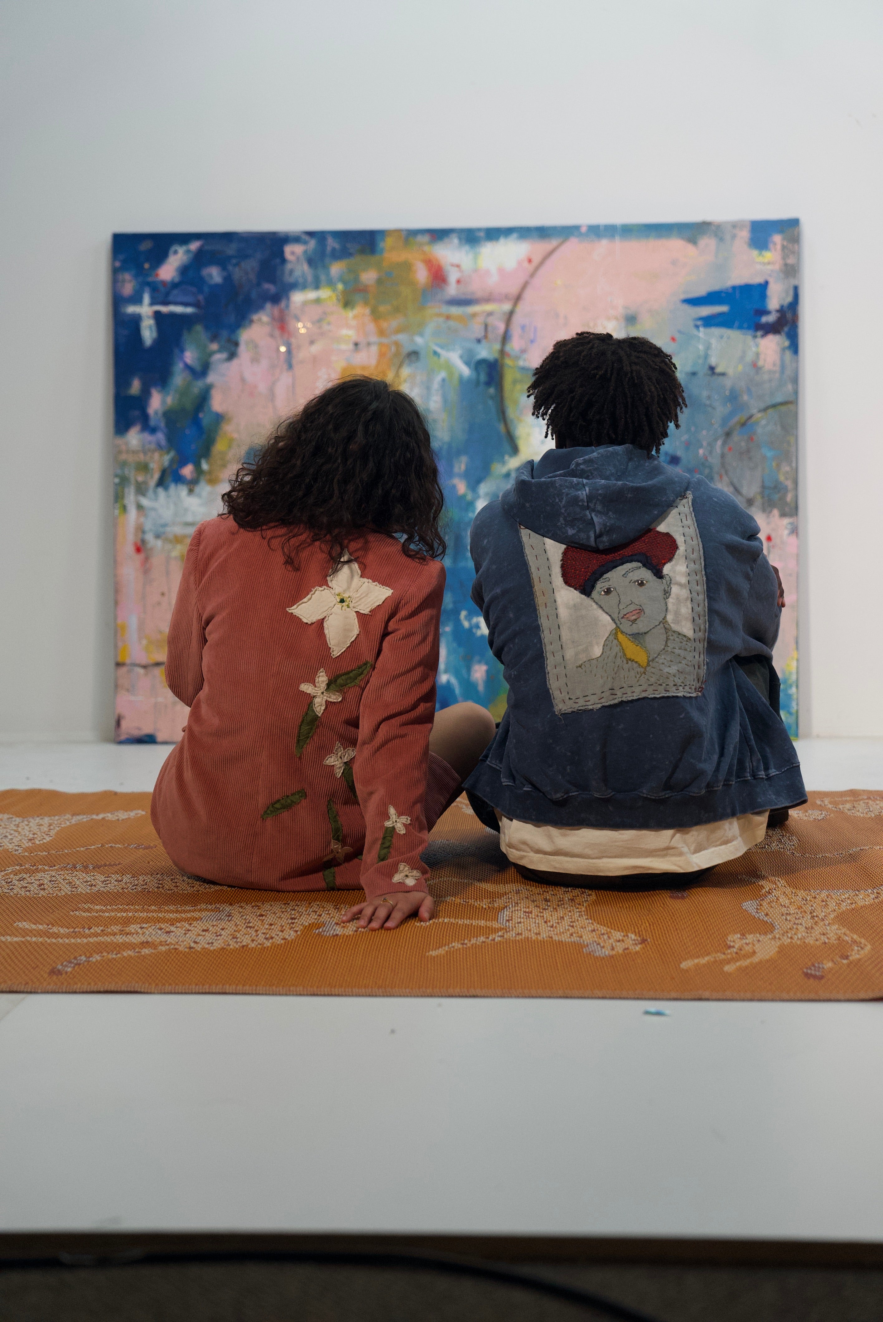 Stitched Flower Design on Pink Jacket by The Kings Misfit Kid • Women’s • M