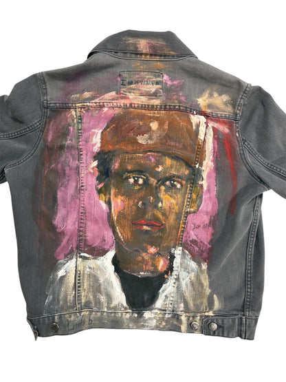 Portrait Denim Jacket by Little b (Size: M) - I AM REVEALED