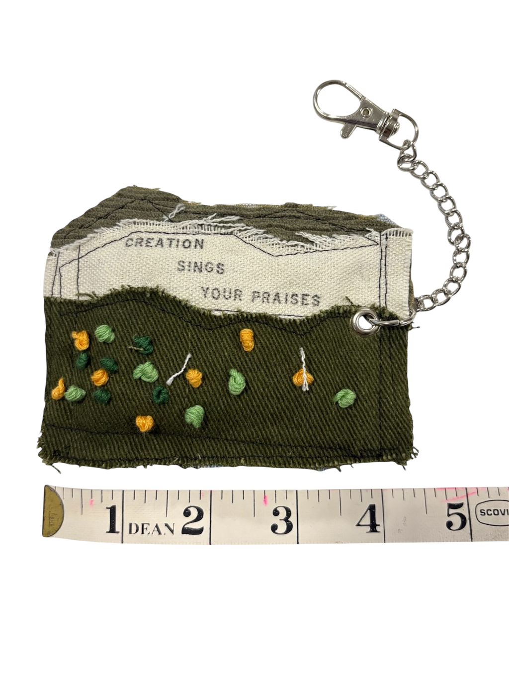 Hand-Stitched and Painted Bag and Keychain Accessory by The Kings Misfit Kid