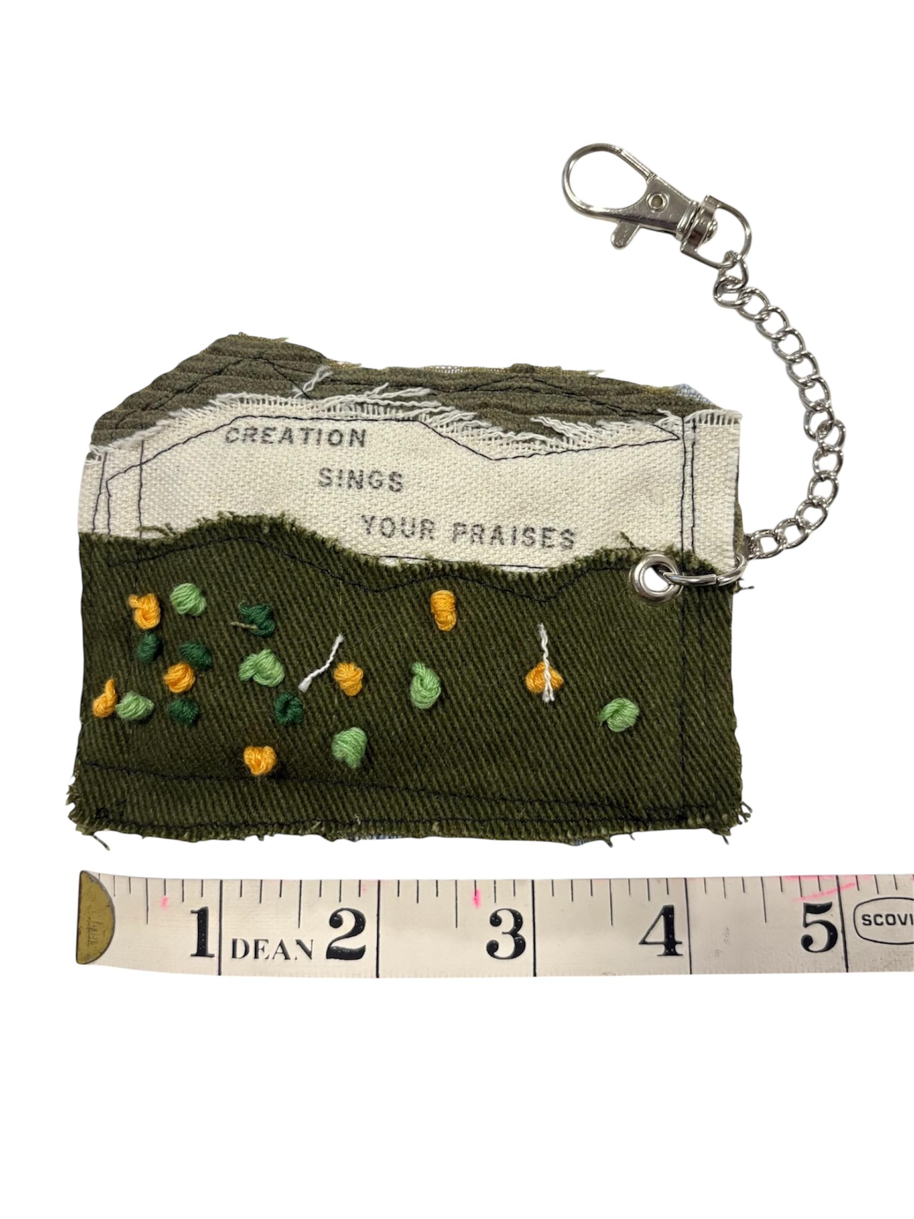 Hand-Stitched and Painted Bag and Keychain Accessory by The Kings Misfit Kid