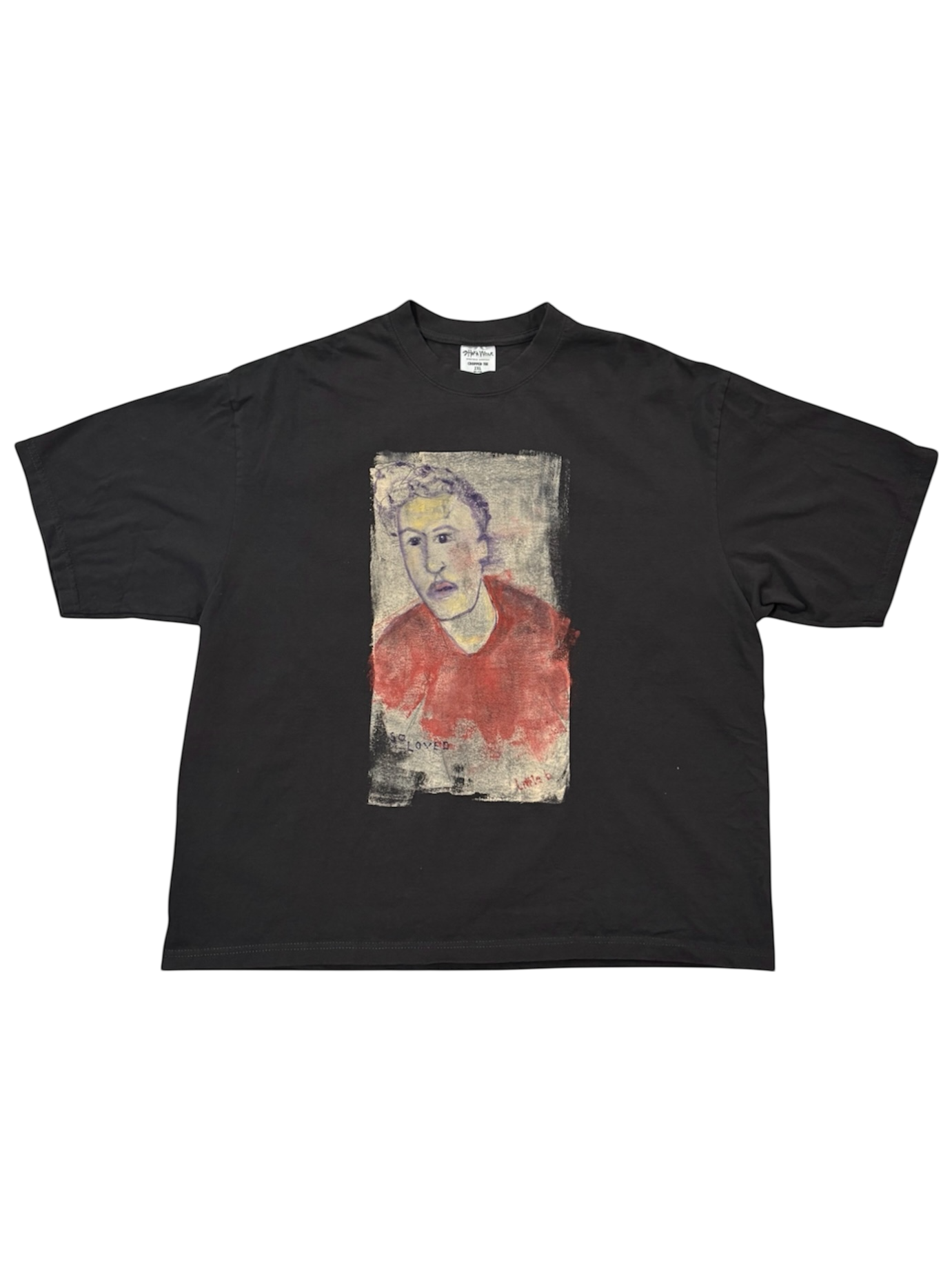 Hand-Painted ‘So Loved’ Boxy Cropped Tee by Little b • Unisex • 2XL