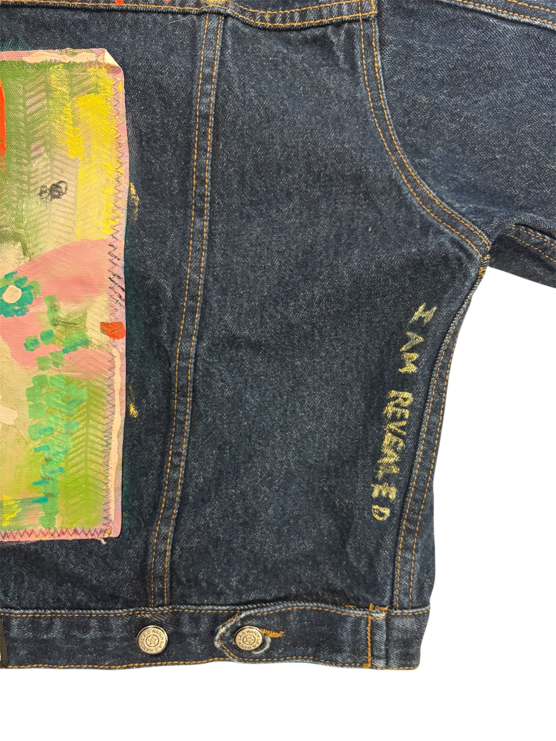 Abstract Denim Jacket by Little b (Size: Cropped M) - I AM REVEALED