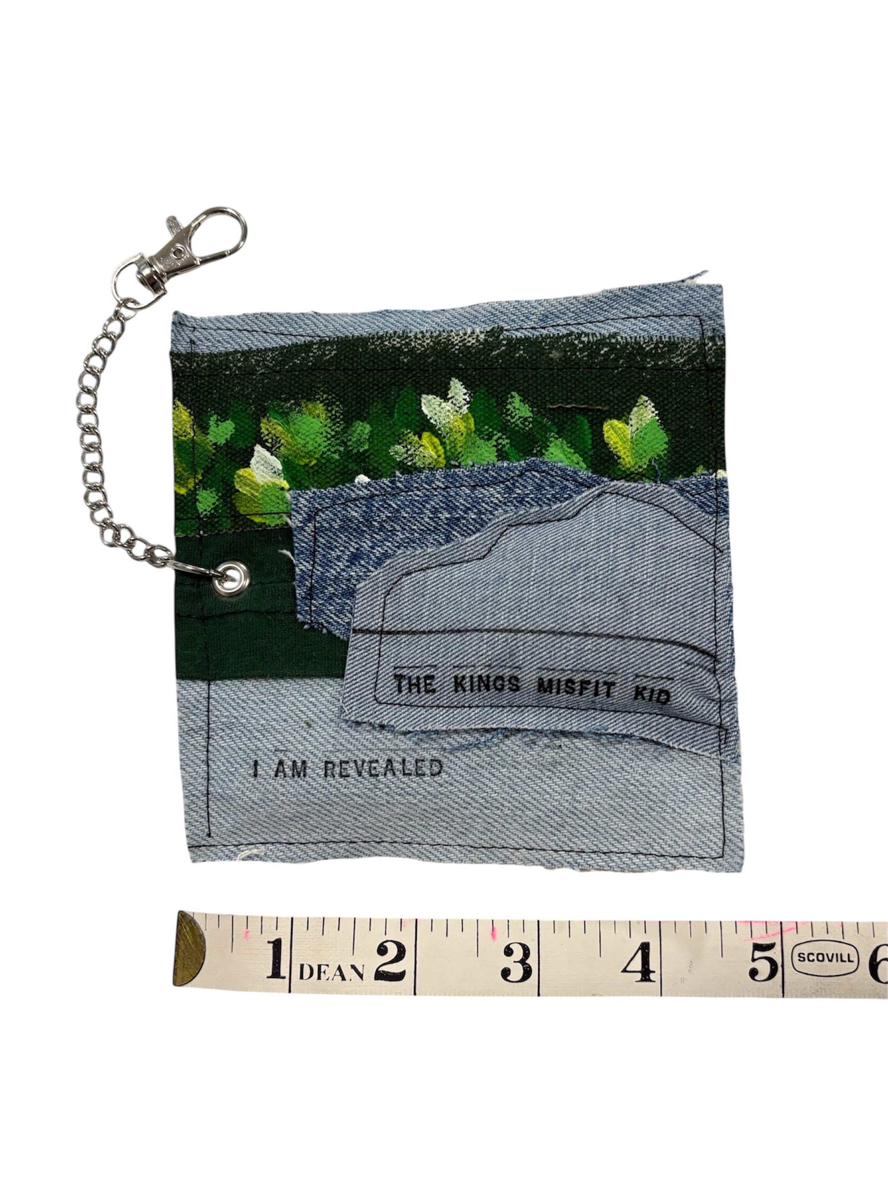 Hand-Stitched and Painted Bag and Keychain Accessory by The Kings Misfit Kid