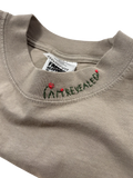 IAR Hand-Stitched Rose Design on Oversized Drop Shoulder Boxy Tee by JBM • Unisex • L