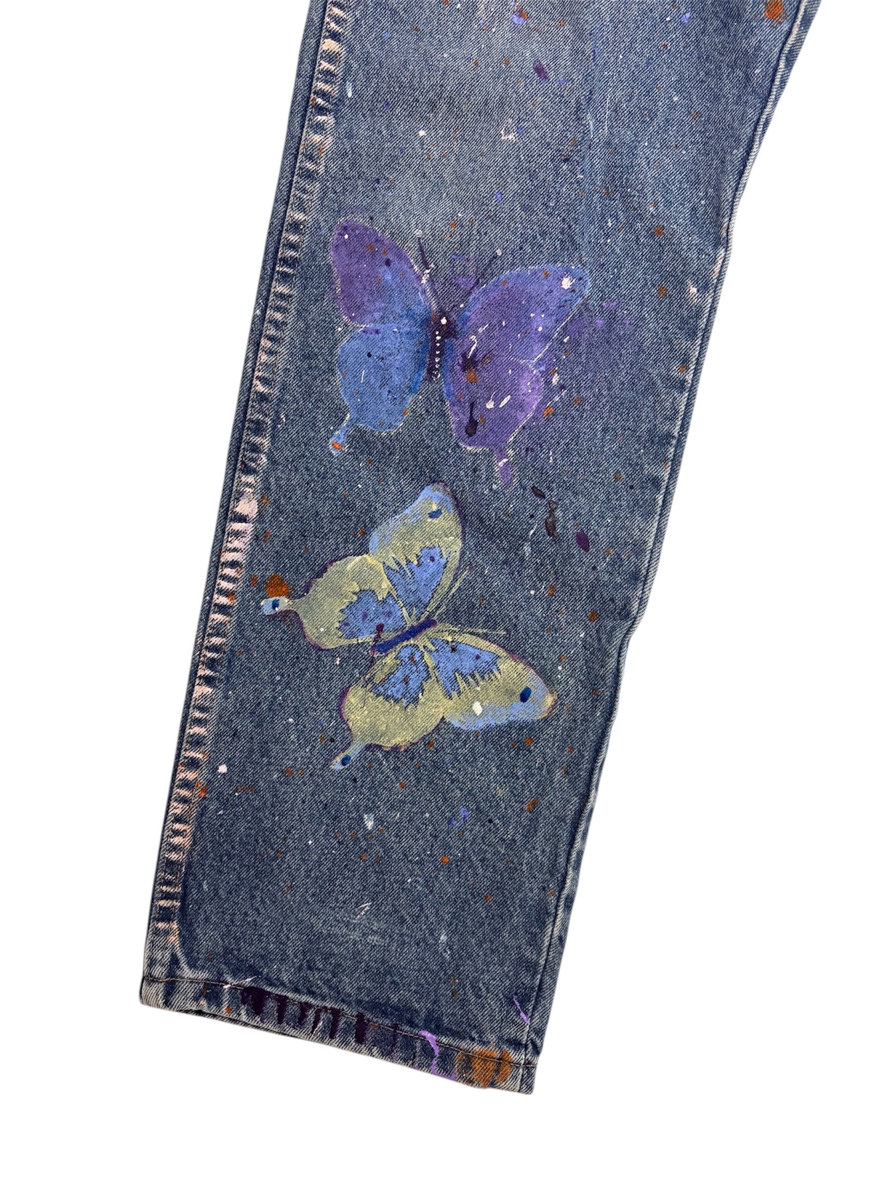 Bird & Butterfly Denim Jeans by Little b (Size: 33) - I AM REVEALED