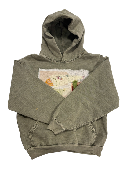 1/1 Stitched Mineral Green Hoodie by Little b (Size: S)