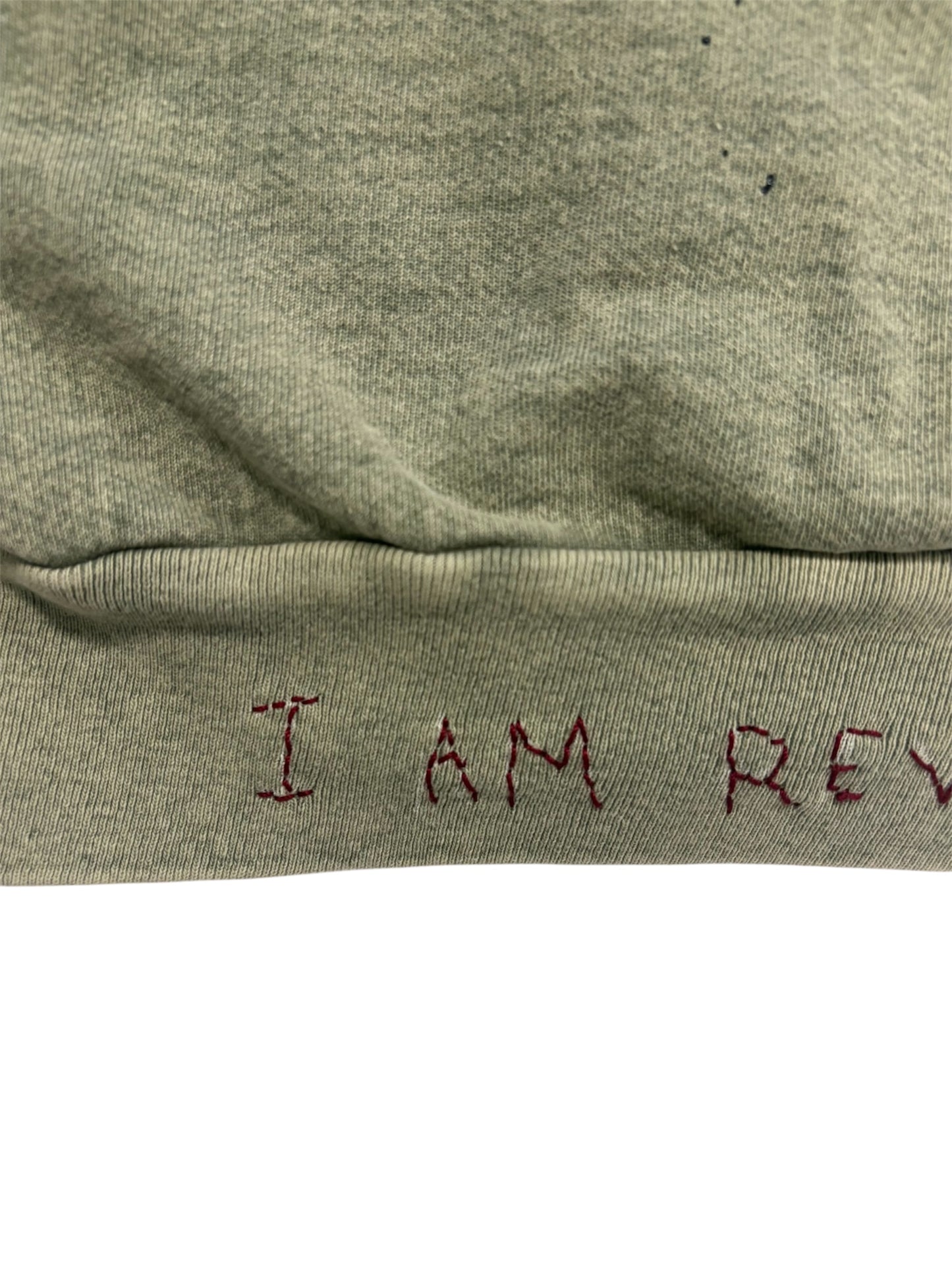 1/1 Stitched Mineral Green Hoodie by Little b (Size: S) - I AM REVEALED