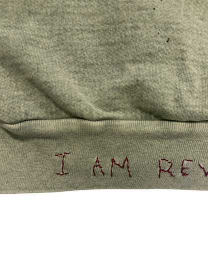 1/1 Stitched Mineral Green Hoodie by Little b (Size: S) - I AM REVEALED