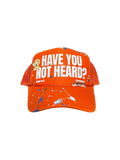 1/1 Hand-Splattered & Stitched Abstract on Orange Trucker