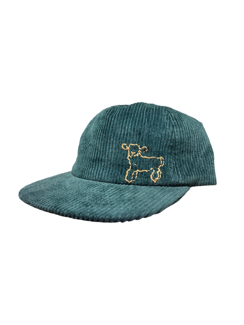 Hand-Stitched Lamb Design on Suede Strapback by JBM • Unisex
