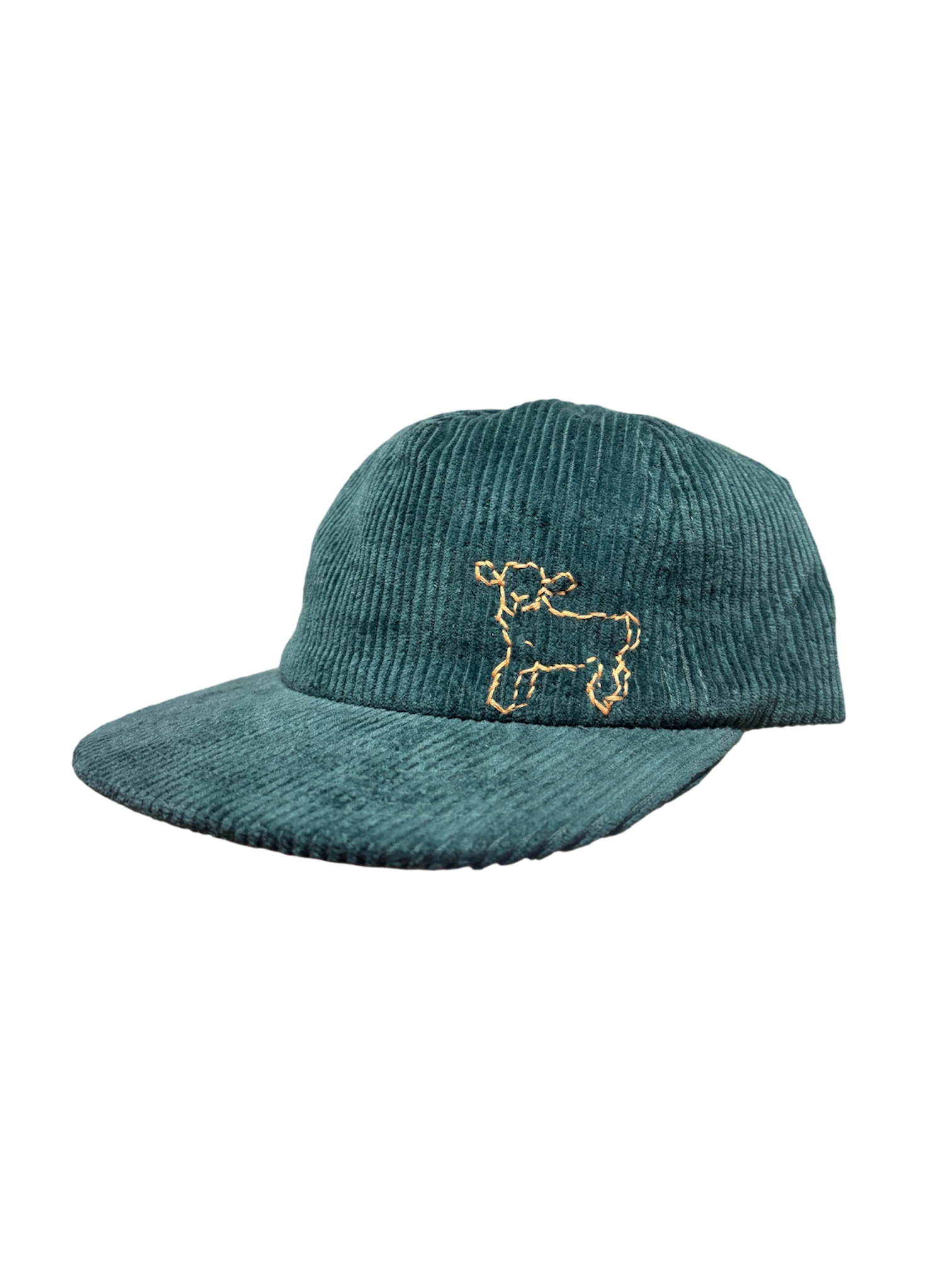 Hand-Stitched Lamb Design on Suede Strapback by JBM • Unisex