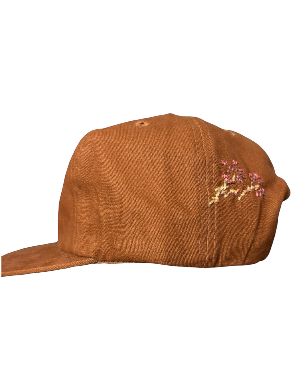 Hand-Stitched Vine Design on Cotton Snapback by JBM • Unisex