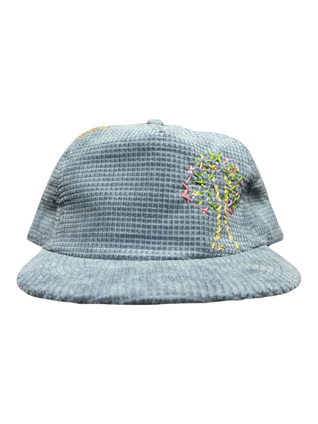 Hand-Stitched Tree of Life Design on corduroy Snapback Hat by JBM • Unisex