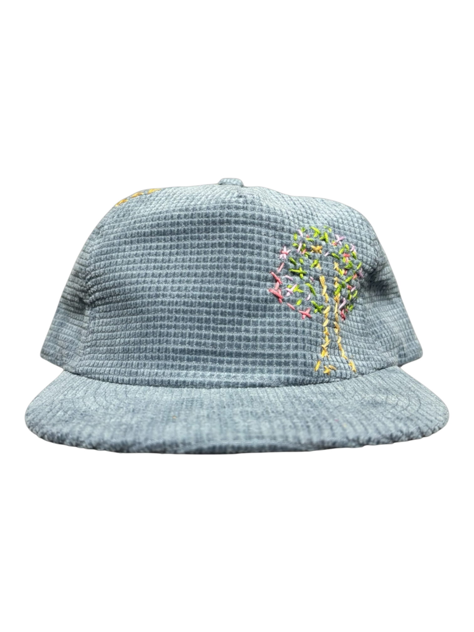 Hand-Stitched Tree of Life Design on corduroy Snapback Hat by JBM • Unisex