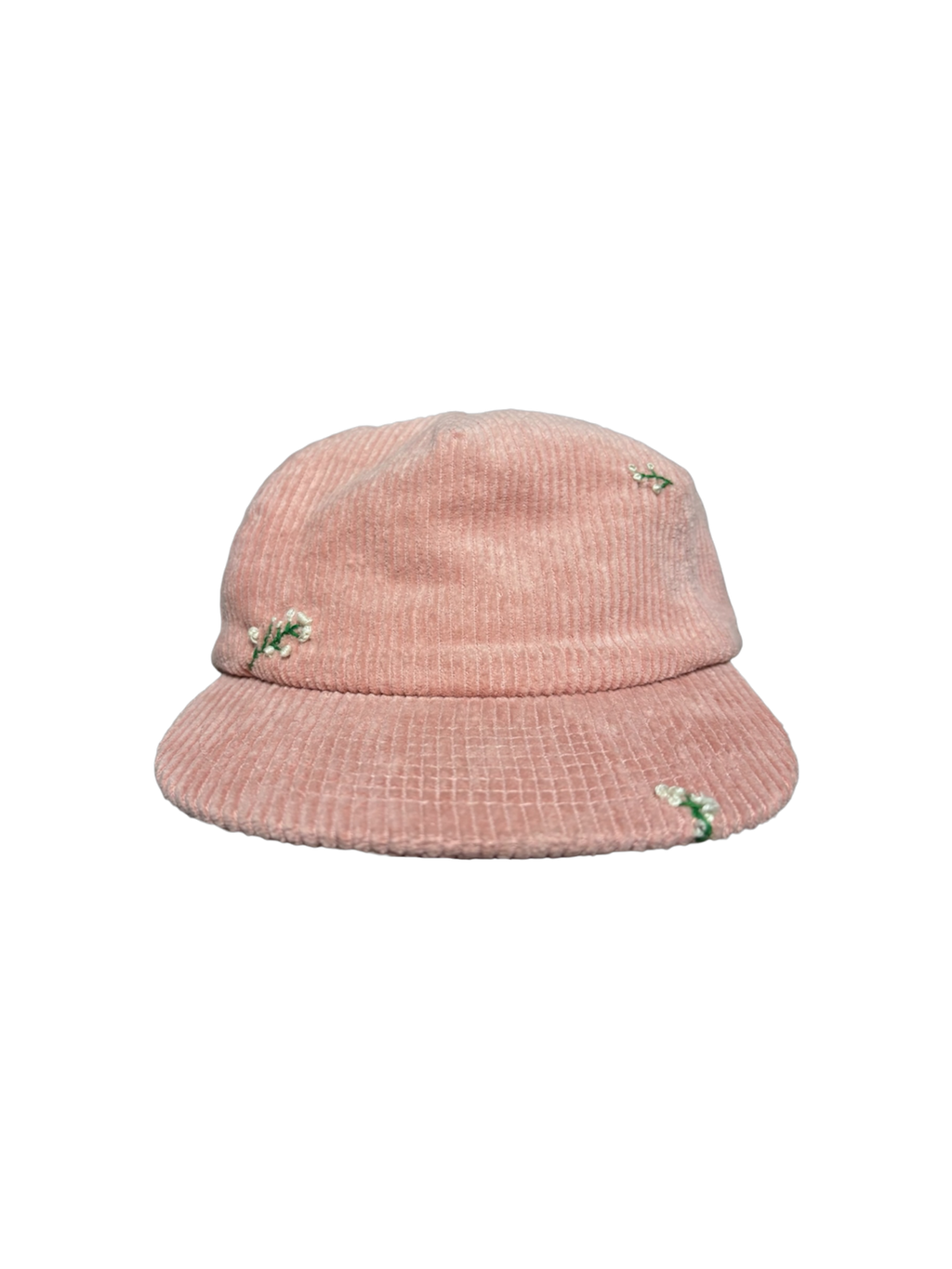 Hand-Stitched Baby’s Breath Flowers on Suede Strapback by JBM • Unisex
