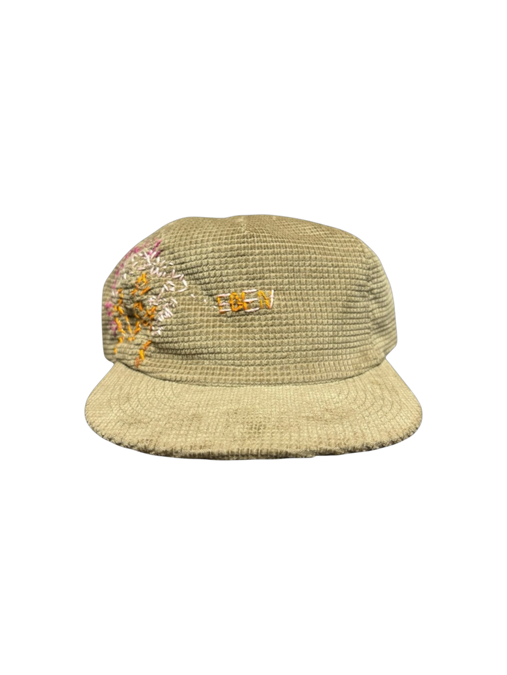 Hand-Stitched Eden Design on corduroy Snapback Hat by JBM • Unisex