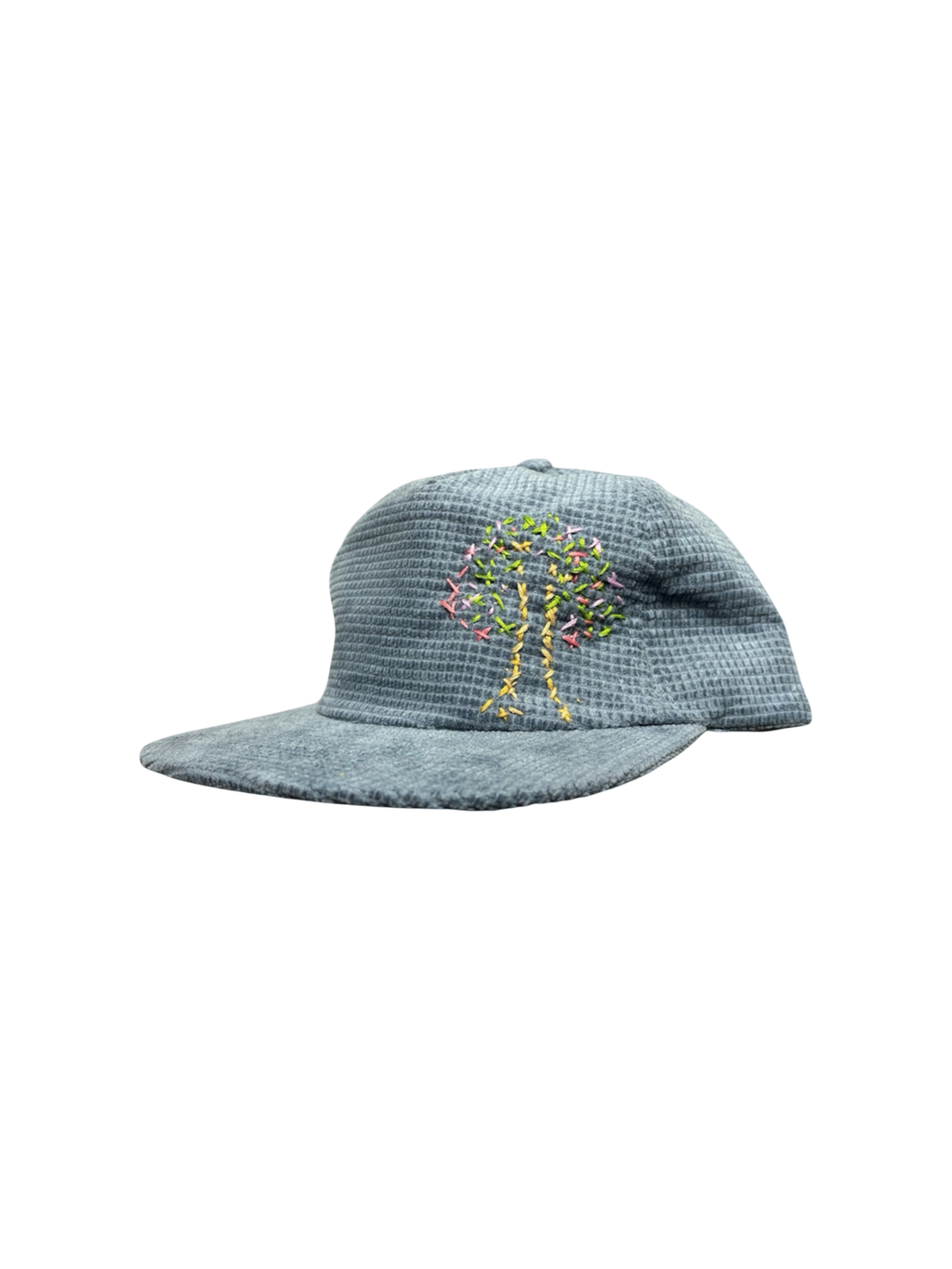 Hand-Stitched Tree of Life Design on corduroy Snapback Hat by JBM • Unisex
