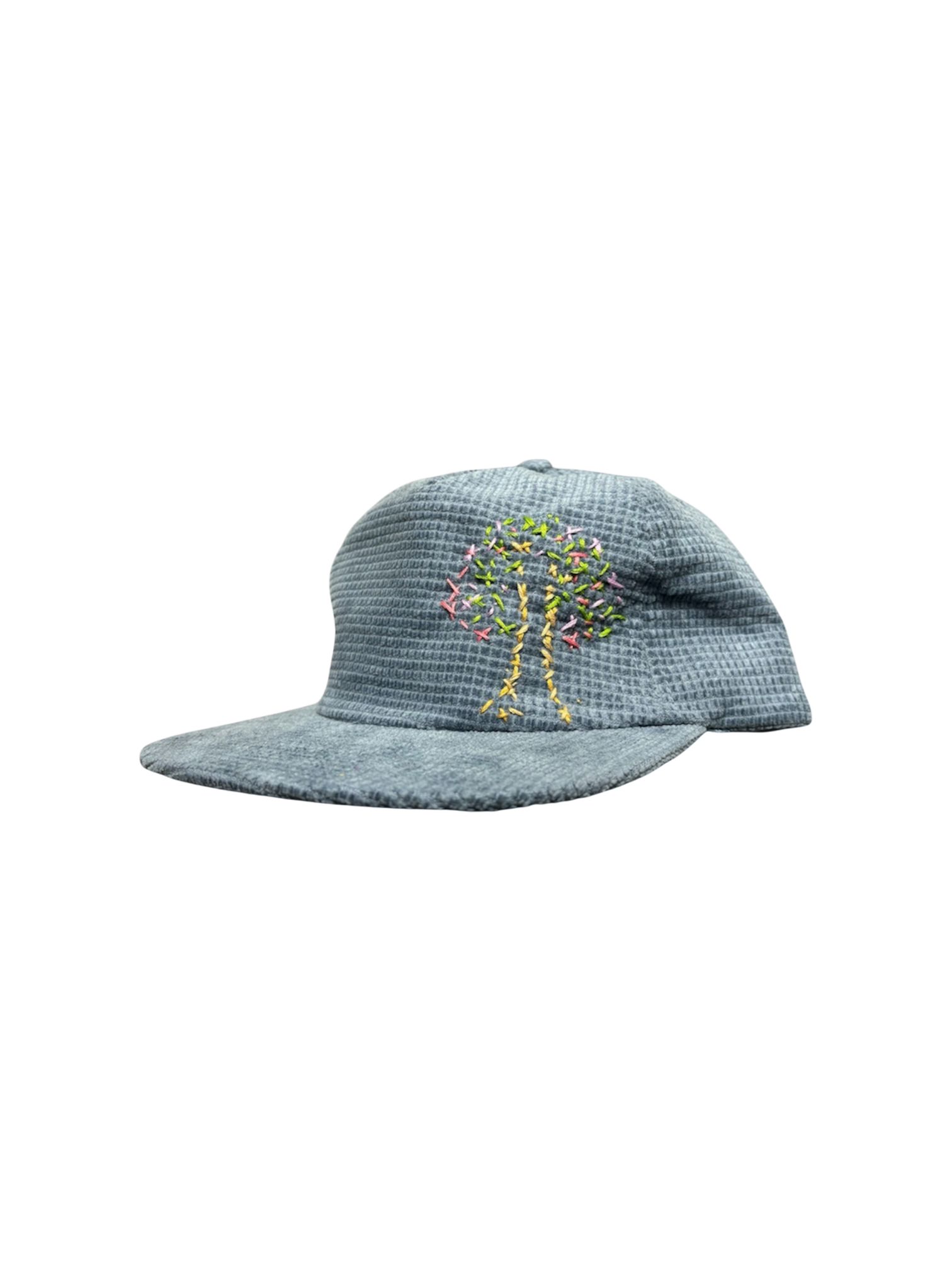 Hand-Stitched Tree of Life Design on corduroy Snapback Hat by JBM • Unisex