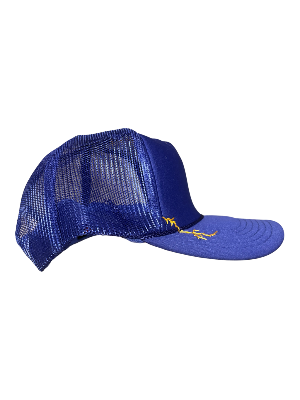 Hand-Embroidered Lightning on Purple Strap-back Trucker by JBM • Unisex